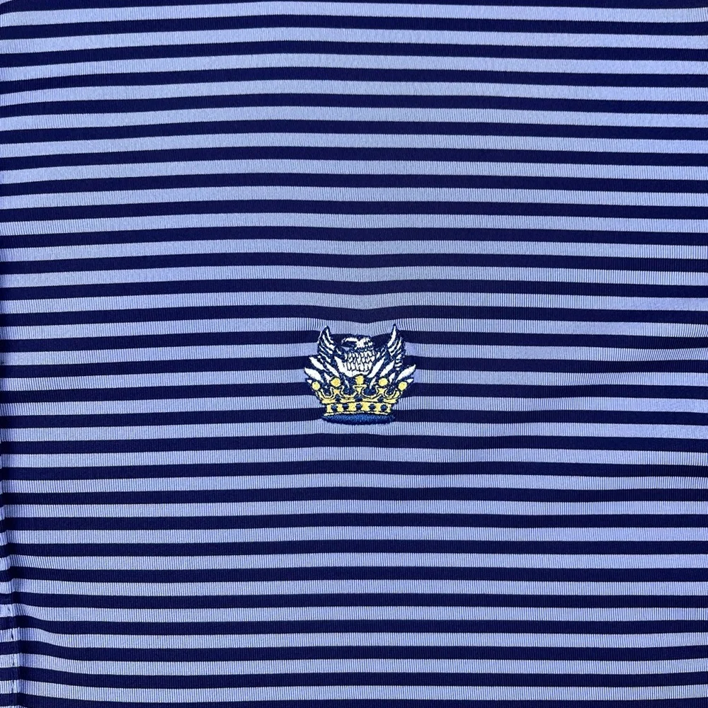RLX Ralph Lauren Men's Casual Striped Golf Polo Shirt Blue Size Large - Picture 3 of 12